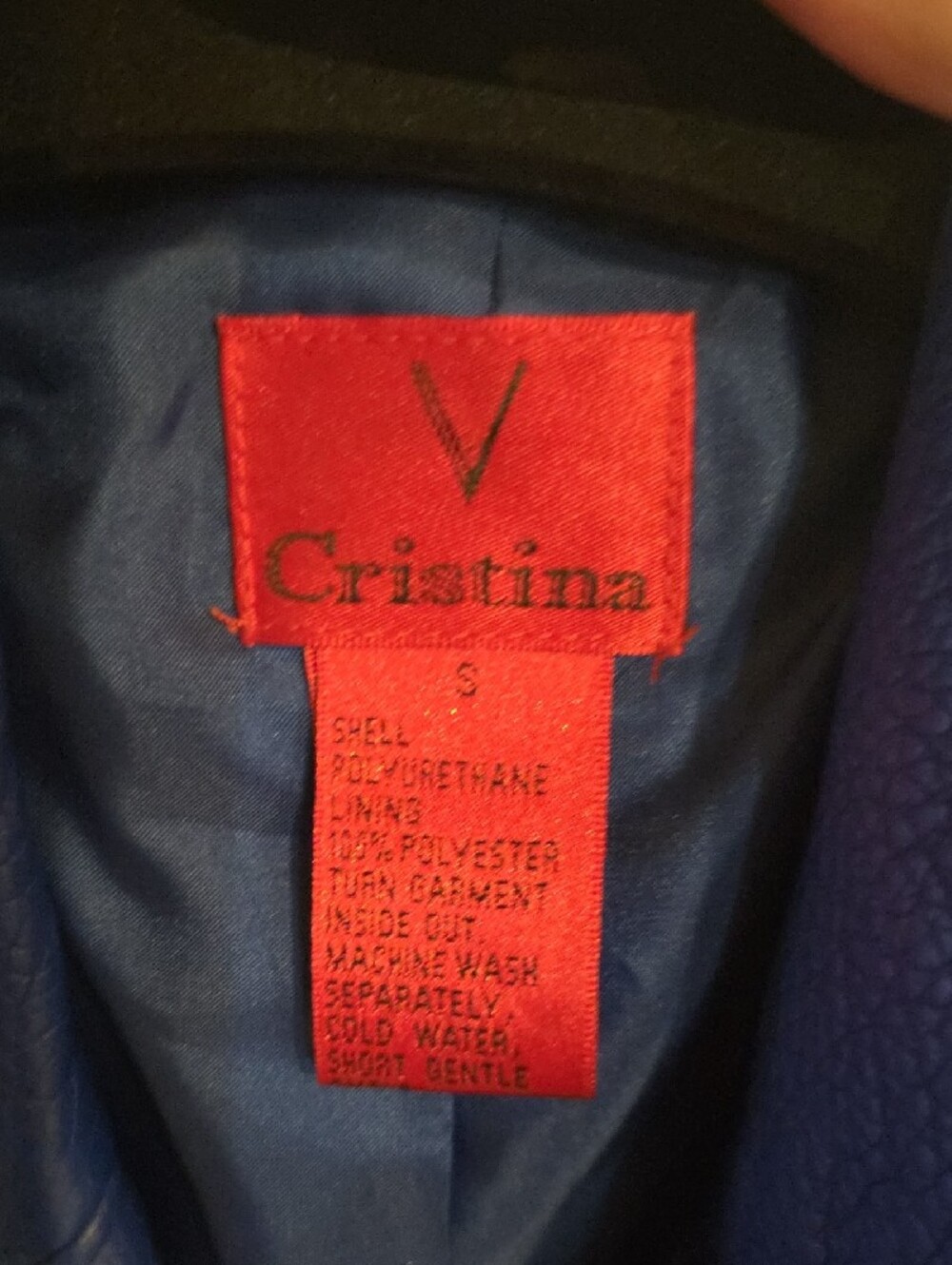 V Cristina Electric Blue Sleeveless Moto Vest - Picture 2 of 16